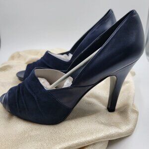 Nine West Navy Blue Ruche Pump